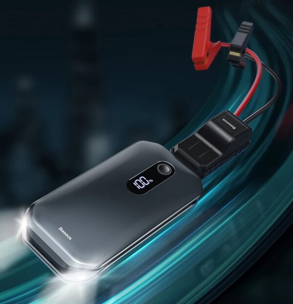 Starter auto, jump starter și powerbank - 12000mAh - negru - imagine 2