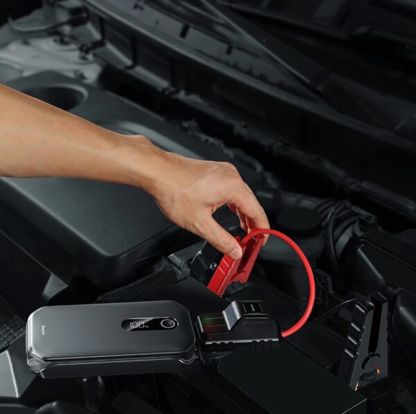 Starter auto, jump starter și powerbank - 12000mAh - negru - imagine 3