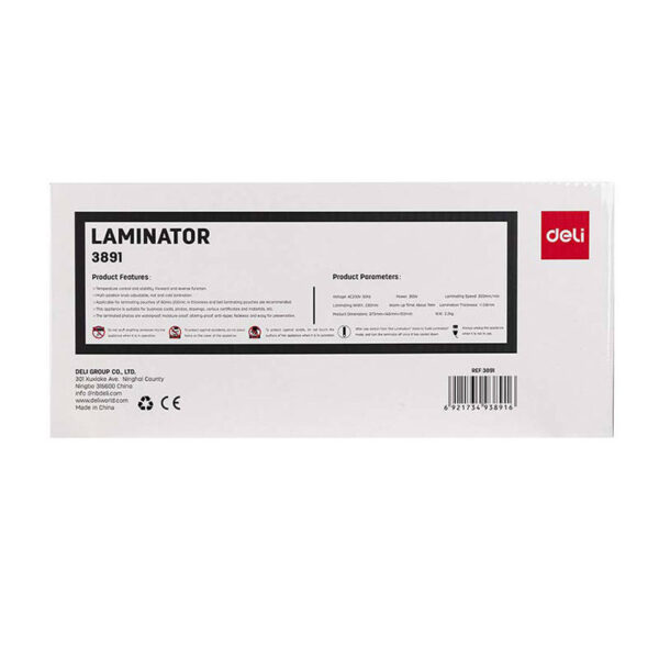 Laminator Deli E3891-EU A4 - imagine 4