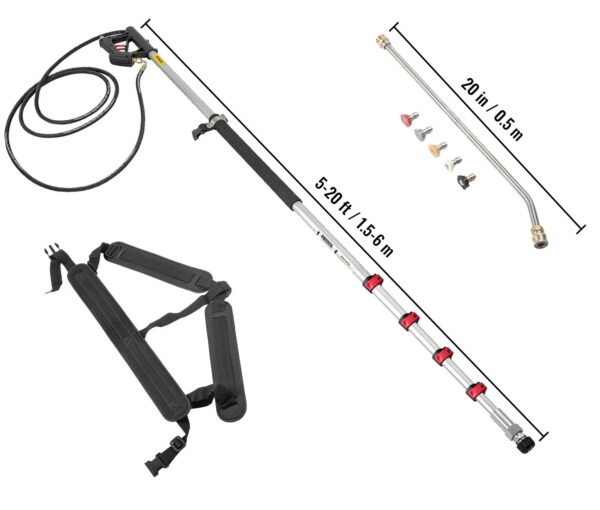 Adaptor de spălare telescopic – 1,5-6 m - imagine 2