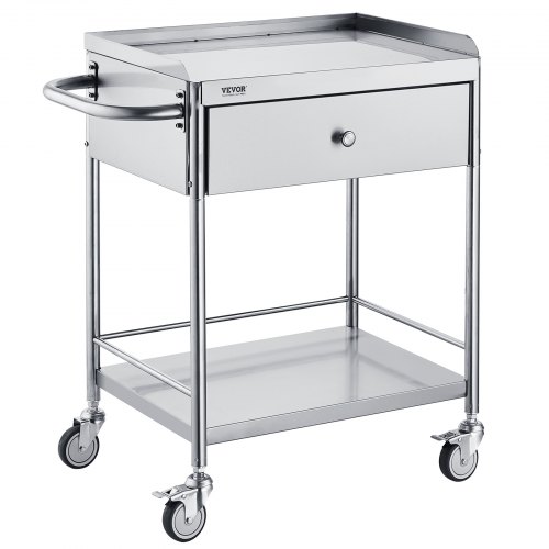 Cărucior din Oțel Inoxidabil cu Sertar, Capacitate 100 kg - imagine 2