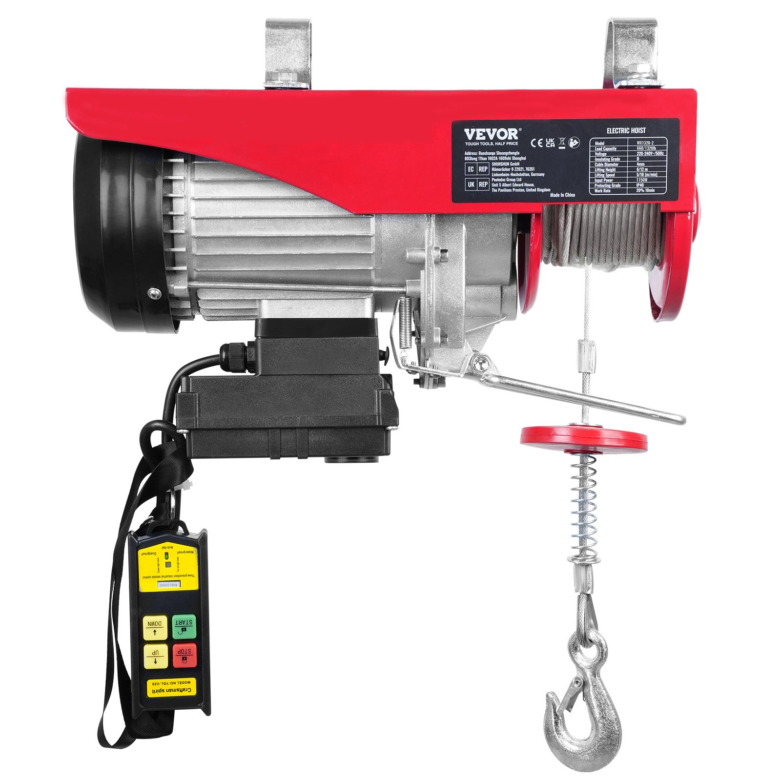 Troliu electric de ridicare cu telecomandă wireless 300kg/600kg - imagine 2