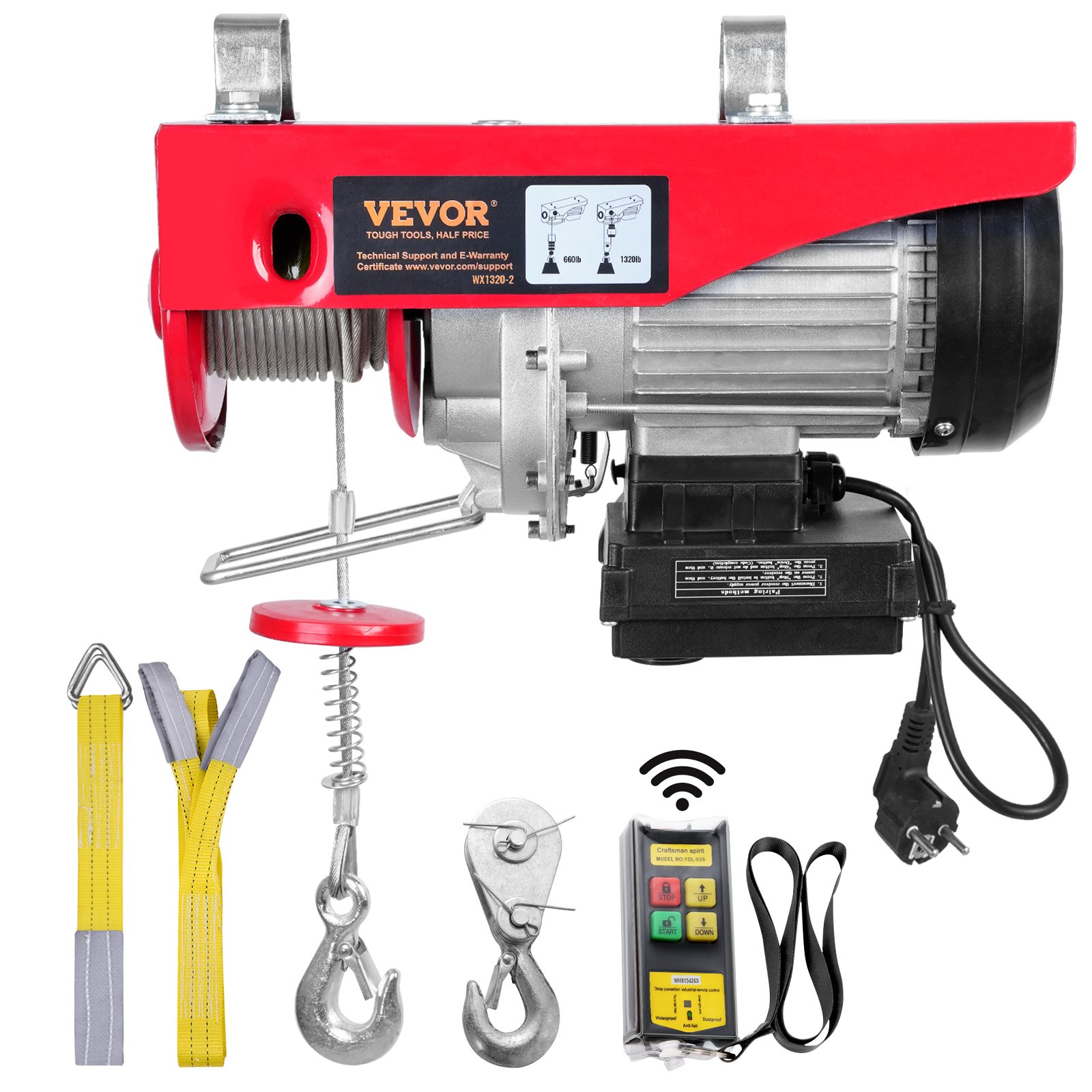 Troliu electric de ridicare cu telecomandă wireless 300kg/600kg - imagine 5