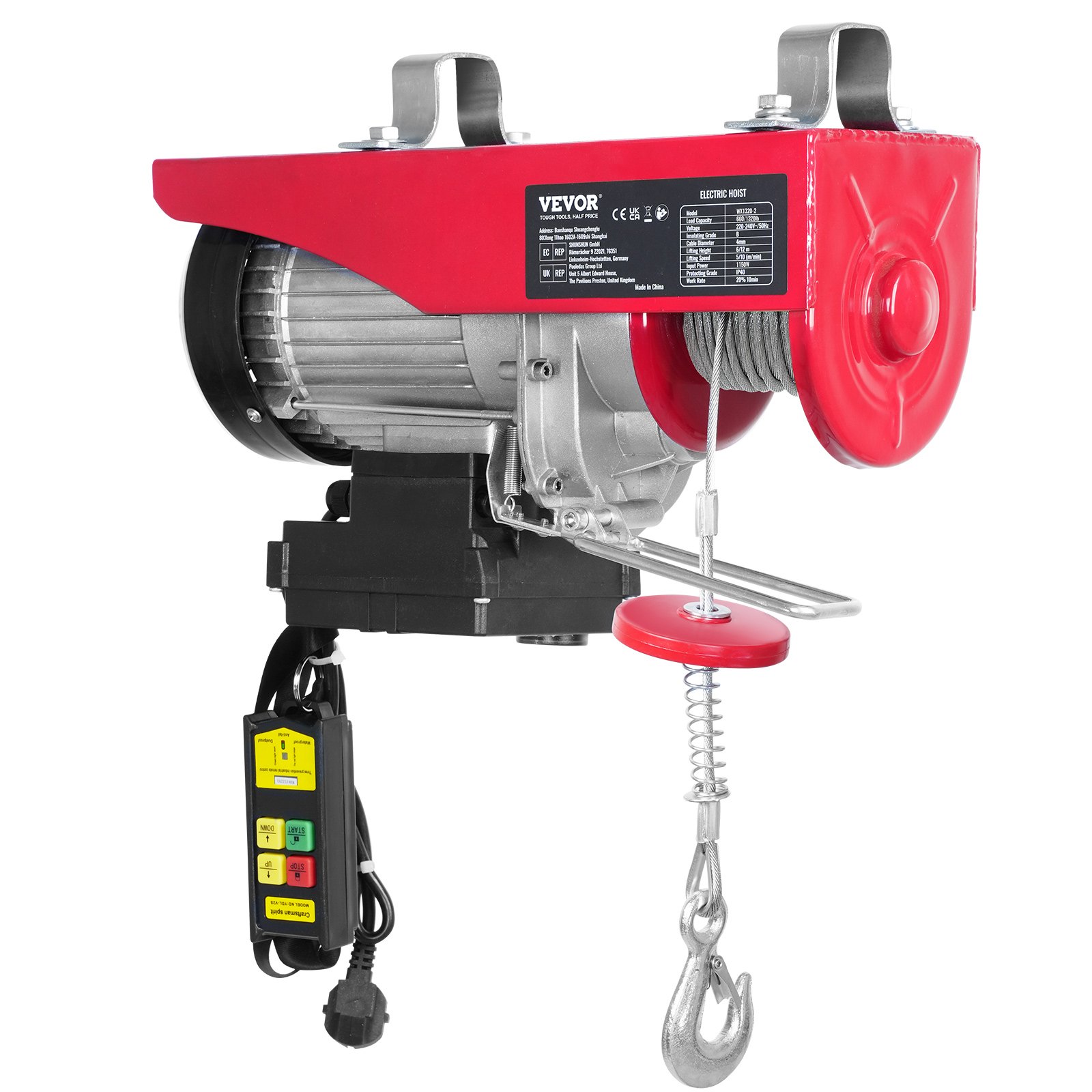 Troliu electric de ridicare cu telecomandă wireless 300kg/600kg